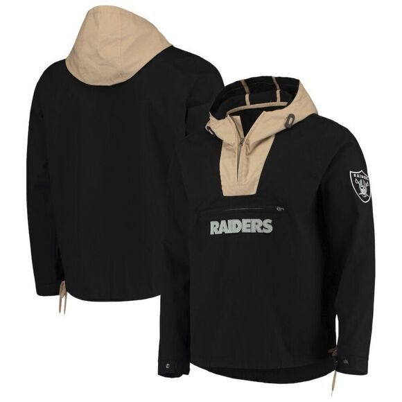 Las Vegas Raiders G-III Sports NFL Black/Khaki Expedition Anorak Hooded Men's L - Picture 1 of 12